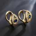 18K Gold Plated Turkish Evil Eye Diamond Earrings Fashionable Lucky Earrings  Copper Jewelry Wholesale