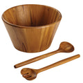 Wooden Salad Bowls Set Large Teak Wood Salad Serving Set Serving Bowl Bamboo Bowls