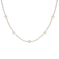 925 Sterling Silver Jewelry Wholesaler 14k Gold Vermeil Yellow Daisy Freshwater Pearl Necklace