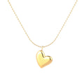 G3896 Wholesale Titanium Steel Gold Plated Heart Shaped Necklace Fashion Jewelry Pendant Necklace