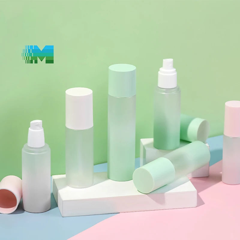 Refillable Frosted Skincare Containers Powder Bottles Portable 50ML Beauty Jar Clear Containers Airtight Plastic Cosmetics Jar