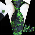 Wholesale Men Ties and Hanky Cufflinks Set Luxury Neckties With Pocket Squares Casual Ties for Men Italian