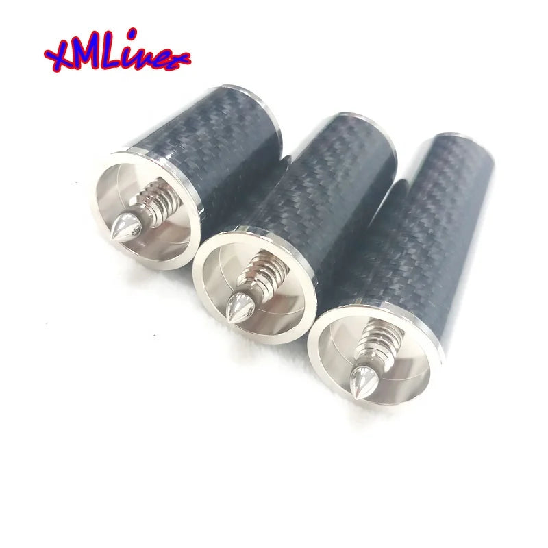 Xmlivet Black Carbon Bullet Pool Billiard Cue Extensions for Uni-Loc/fast Joint/predator 2/3/4inch Cue Extender Can Extend Twice