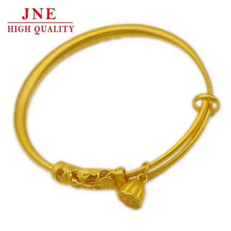 National Fashion Vietnam Gold Seedpod Lotus Fish Flower Tube Ancient Push-Pull Bracelet Live Broadcast Jewelry Supply Wholesale