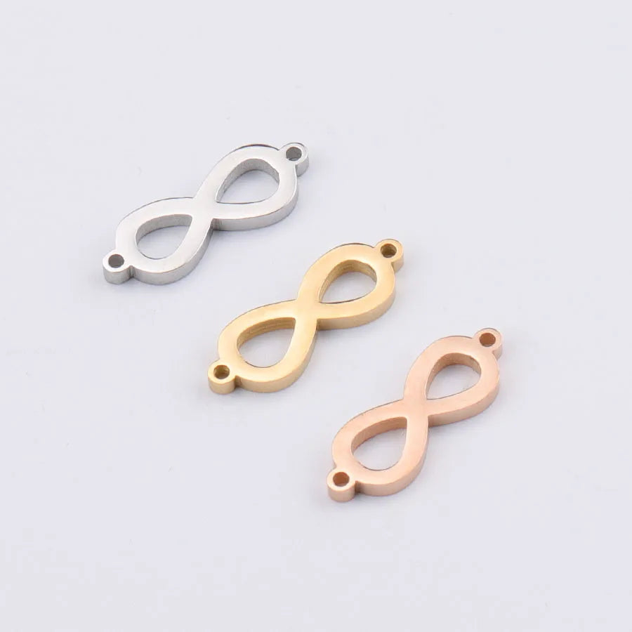 7*21mm Infinity Symbol Pendant Double Hanging Figure 8 Connector DIY Accessories Accessories Diy Jewelry Stainless Steel