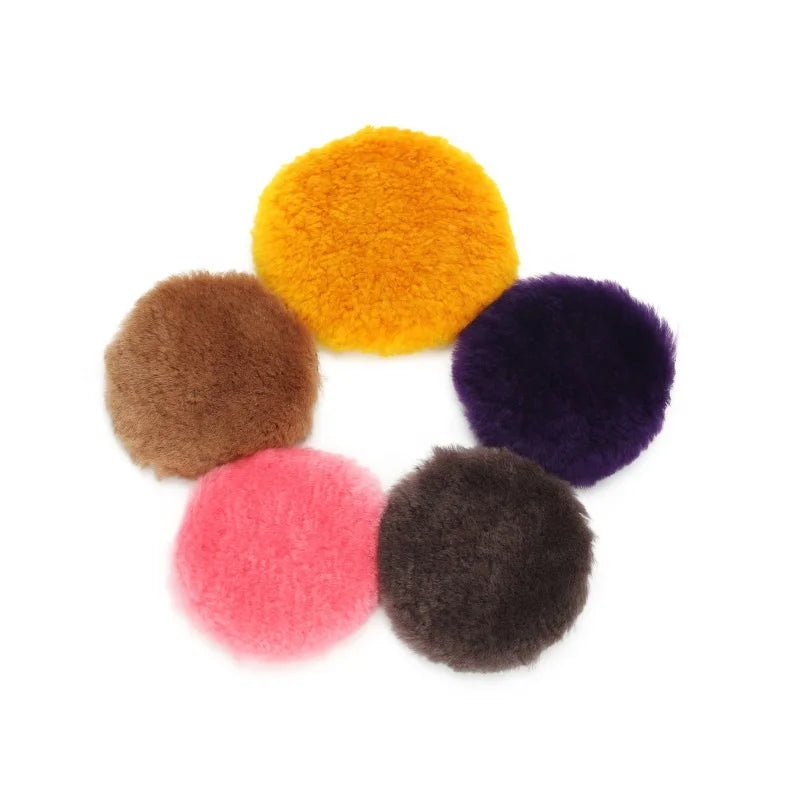 Hongjie Wool Polishing Wheel Disc New Zealand Factory's Pure Japan Buffing Pads for Car Round Shape Pure Wool Car Polishing Pads