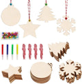 TaiLai Christmas Handmade Ornaments Craft Kits Unfinished DIY Wooden Holiday Hanging Decorations Home Accessories Unique Gift
