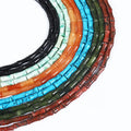 High-quality Cylindrical Tube Stone Craft Natural Olives Red Aventurine Lighter Imperial Jade Bead Bamboo Knot Shaped Loose Bead