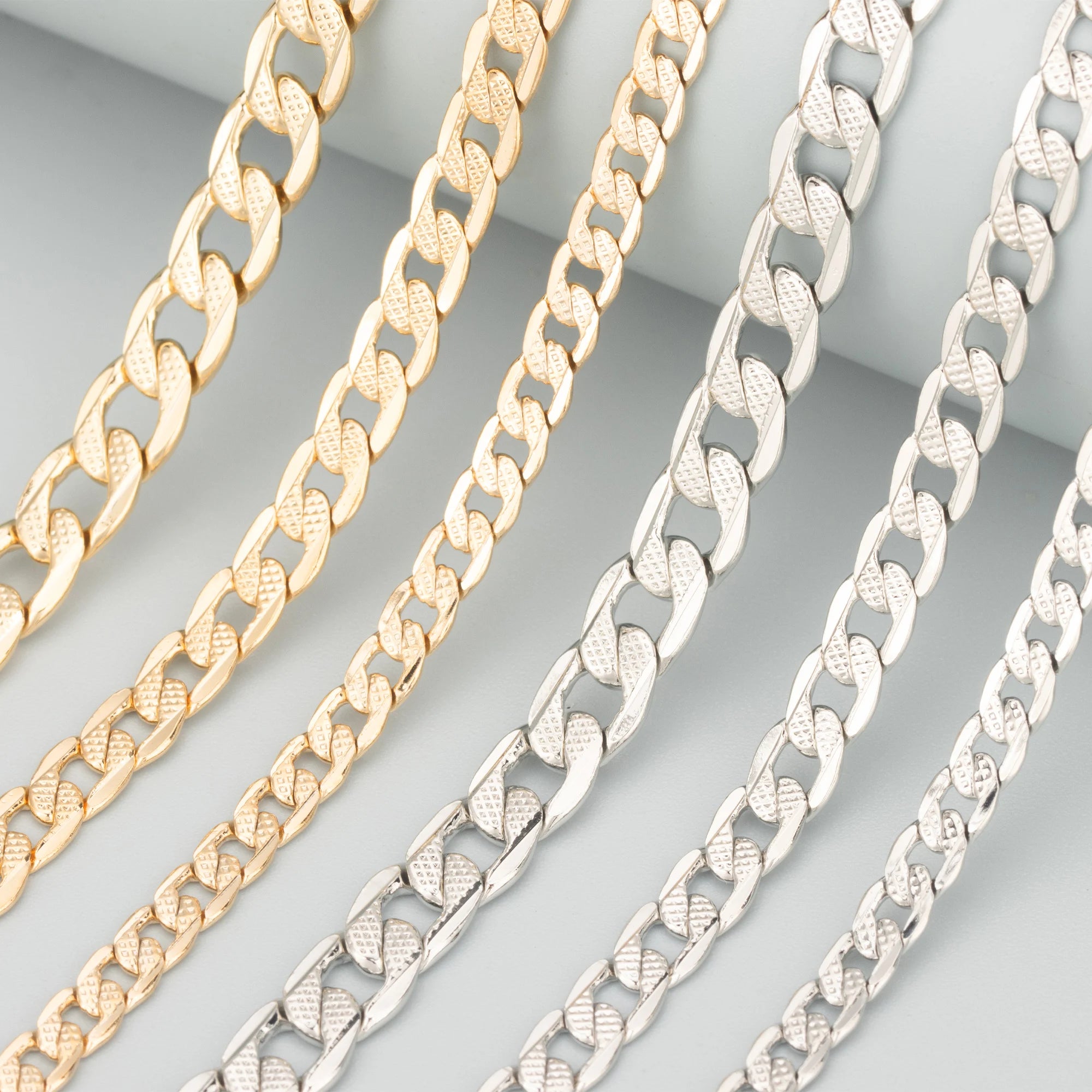 C151 1m/Lot Nickel-Free 18K Gold Plated Copper DIY Chain for Necklace Making Jewelry Accessories That Pass REACH