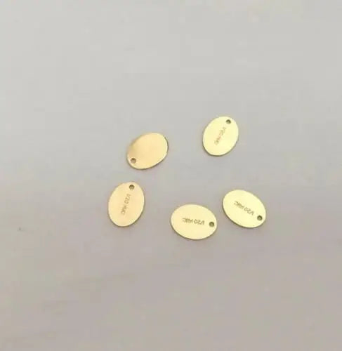 Jewelry Tags Gold Filled Pendant Ellipse 14K Jewelry Charms DIY Golden 900839