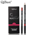 QIBEST 12 Colors/set Fashion Black Rod Waterproof 12 Color Lip Liner Lipstick Pen Lasting Waterproof and Does Not Fade