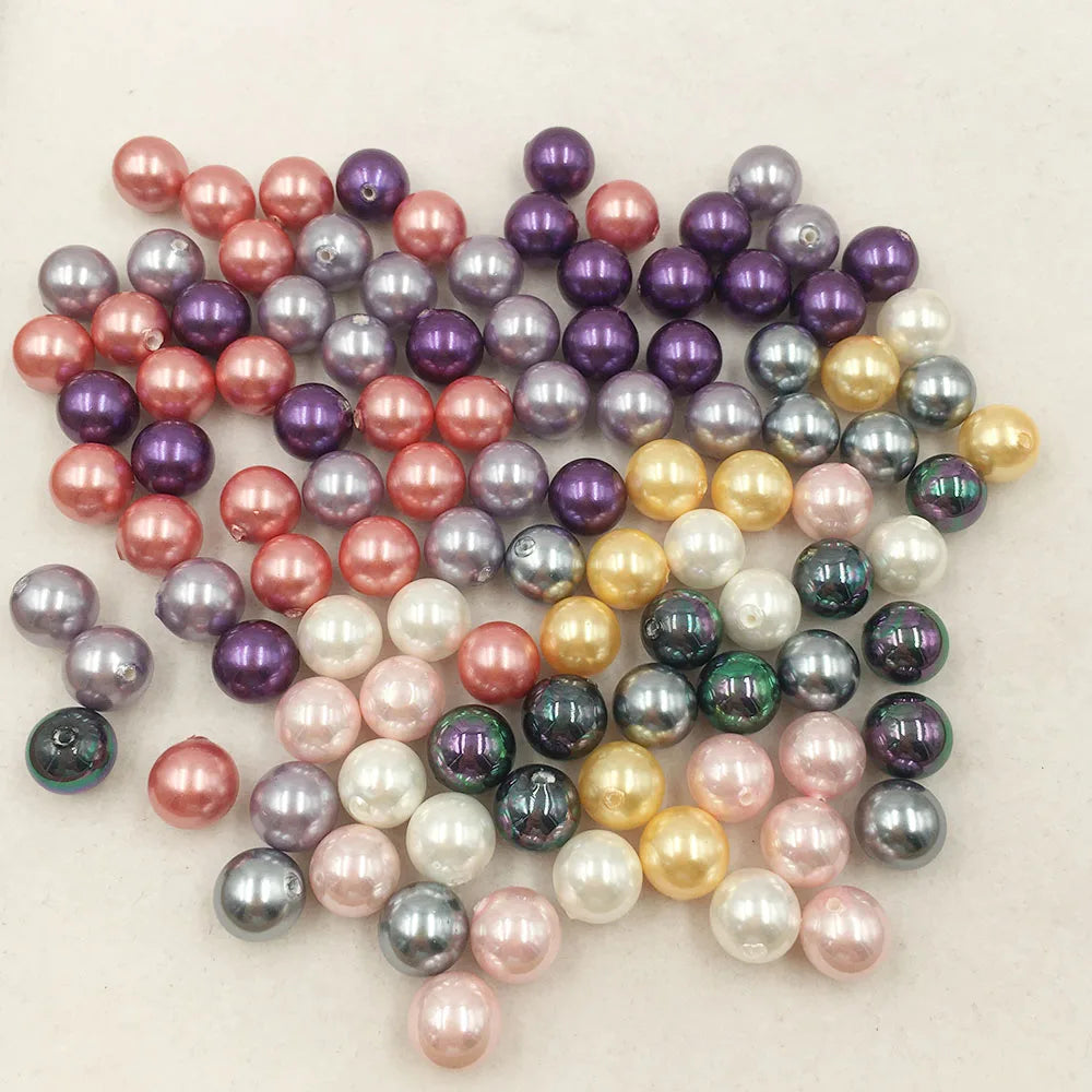 10 mm Mother of Pearl sea-shell Pearl perfect Round Shapehalf Hole DrilledDIY JEWELRY ACCESSORIES FINDINGS