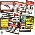 Custom Warning Slogan Metal Plaque Metal Plates Vintage Wholesale Tin Signs for Wall Decoration
