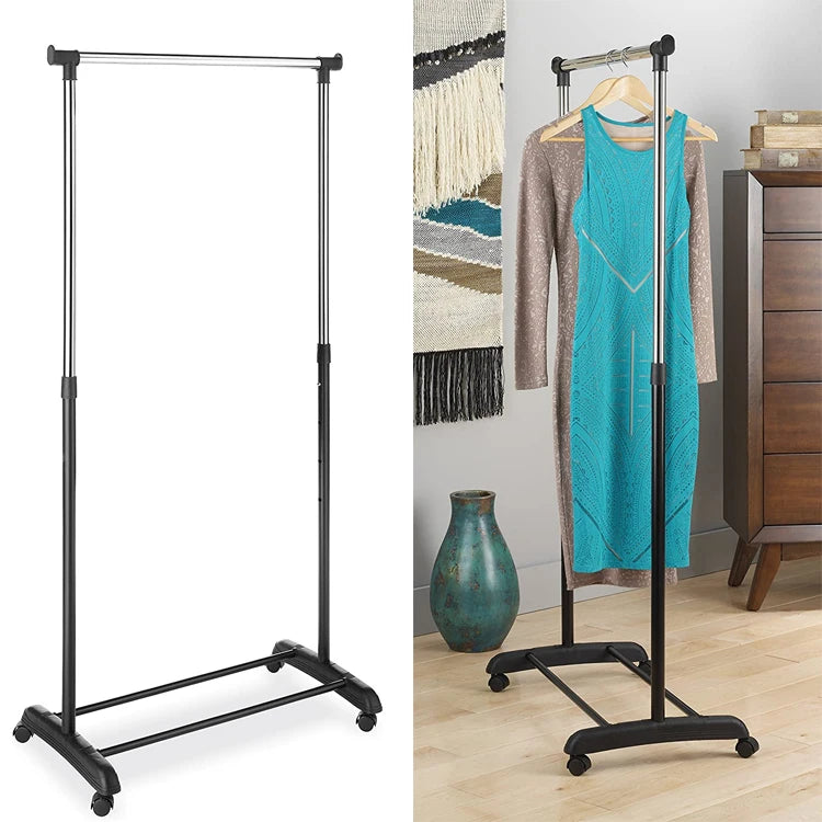 Factory Wholesale Standard Mobile Strong Sturdy Easy Assembling Metal Multi-Layer Space-Saving Garment Rack for Clothes Coats
