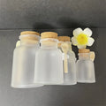 For Food Honey Plastic Salt Bath Bottle 100ml ABS Bottle with Cork Wooden Spoon Freeze-dried Powder Sleeping Mask Bottle