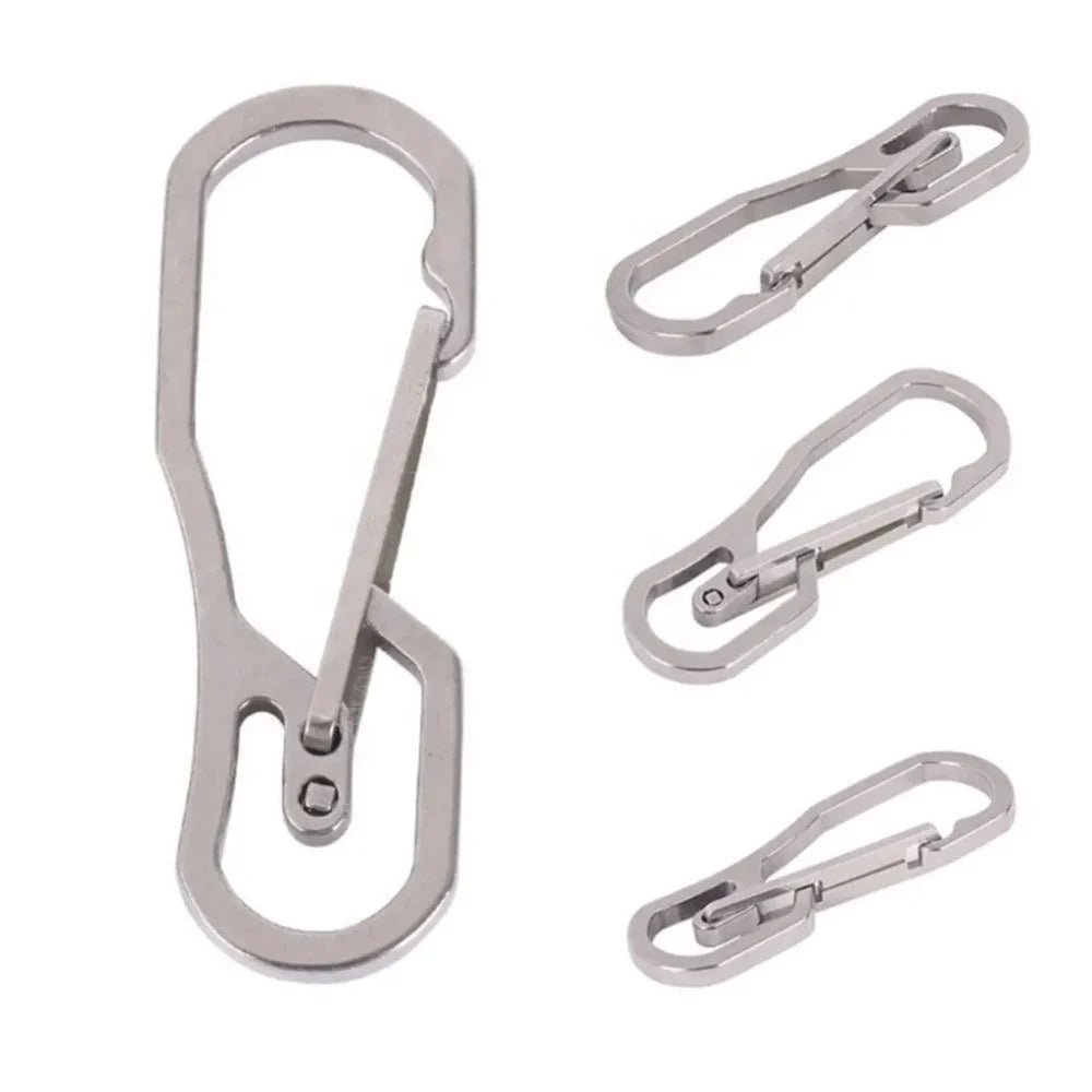Titanium EDC Outdoor Camping Tent Hook for Men's Keychain Against Loss