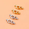 Minimalism 925 Sterling Silver Two Pearl Link Clasp for Bracelet/Necklace Making Wholesale