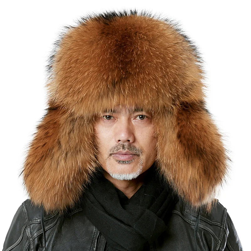 Hot Sale Windproof Thick Warm Earflap Trapper Trooper Hunting Russian Fur Hat