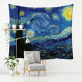 Premium Refined Unique Personalized Van Gogh Series Artwork Wall Hanging 3D Digital Printing Poster Blanket Tapestry Wholesale
