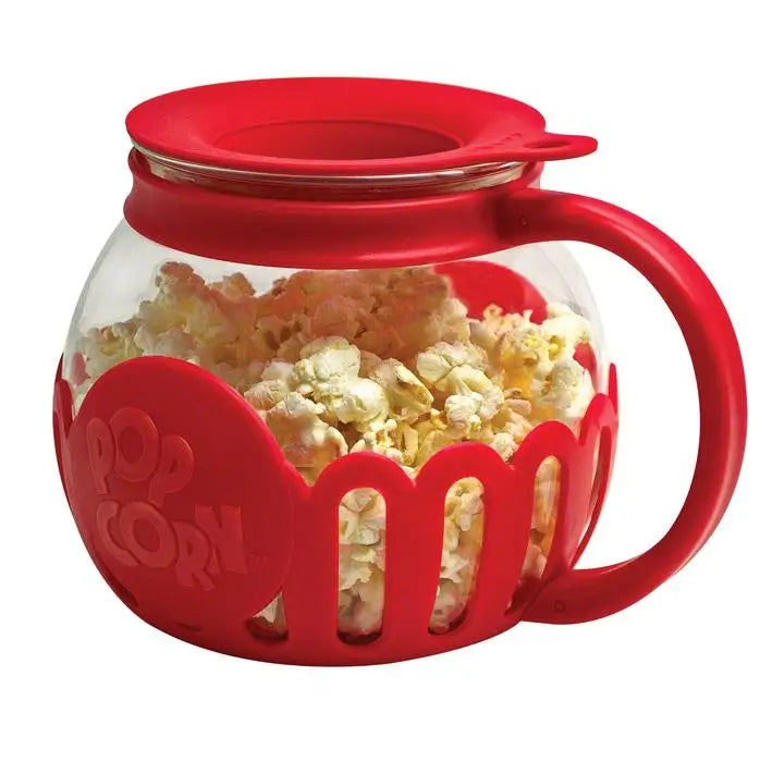 Whosale 3 in 1 Square Popcorn Paper Cup With Holder Popper Borosilicate Glass Measures Kernels Dishwasher