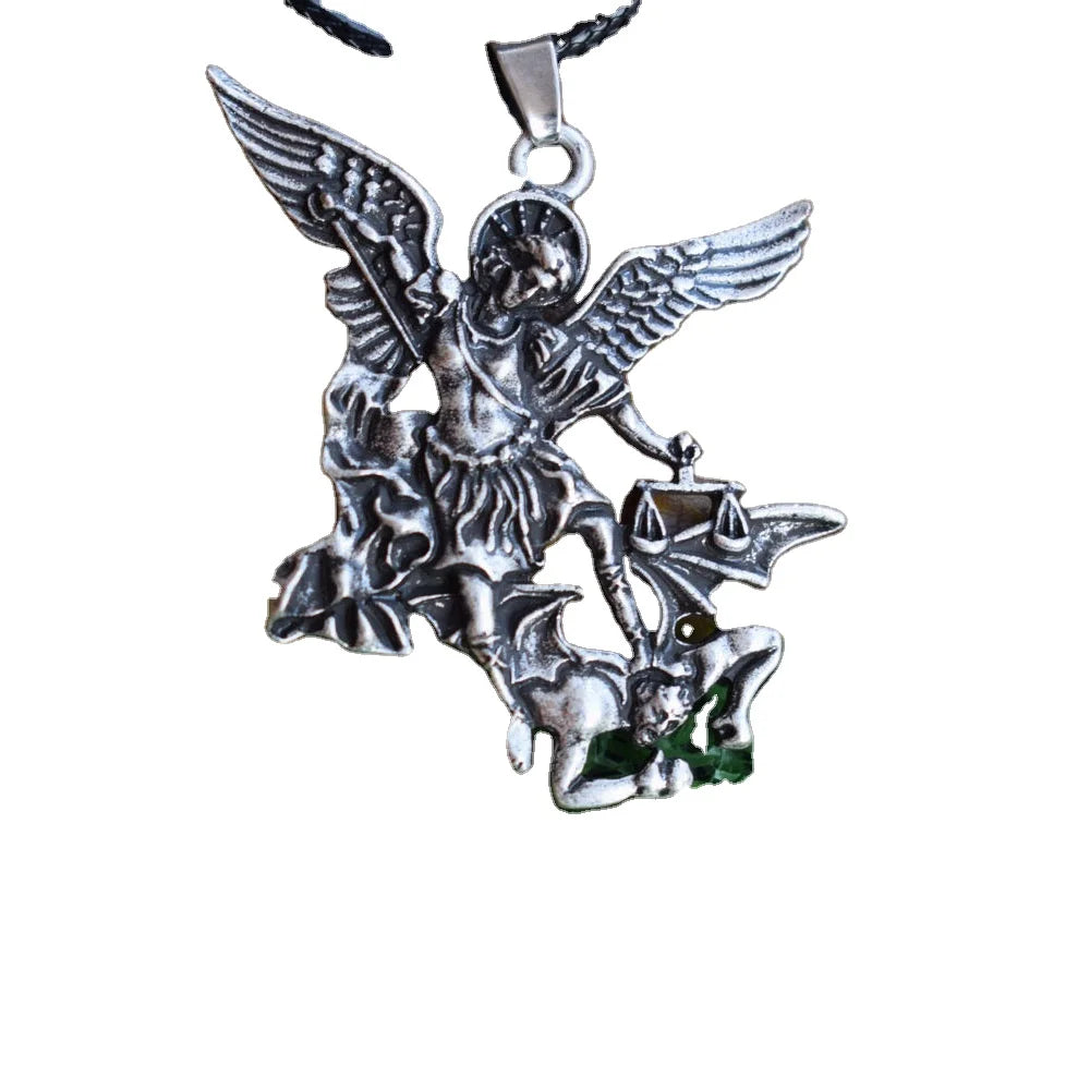 Archangel St.Michael Protect Me Saint Shield Protection Charm Russian Orhodox Pendant