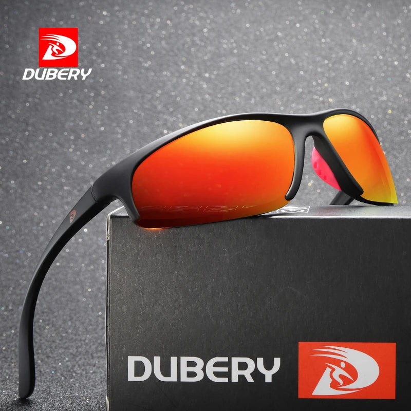 Square Sports Style Polarized Sunglasses Men DUBERY Brand Original Design Sun Glasses Male Ultralight Glasses Frame Goggles D185