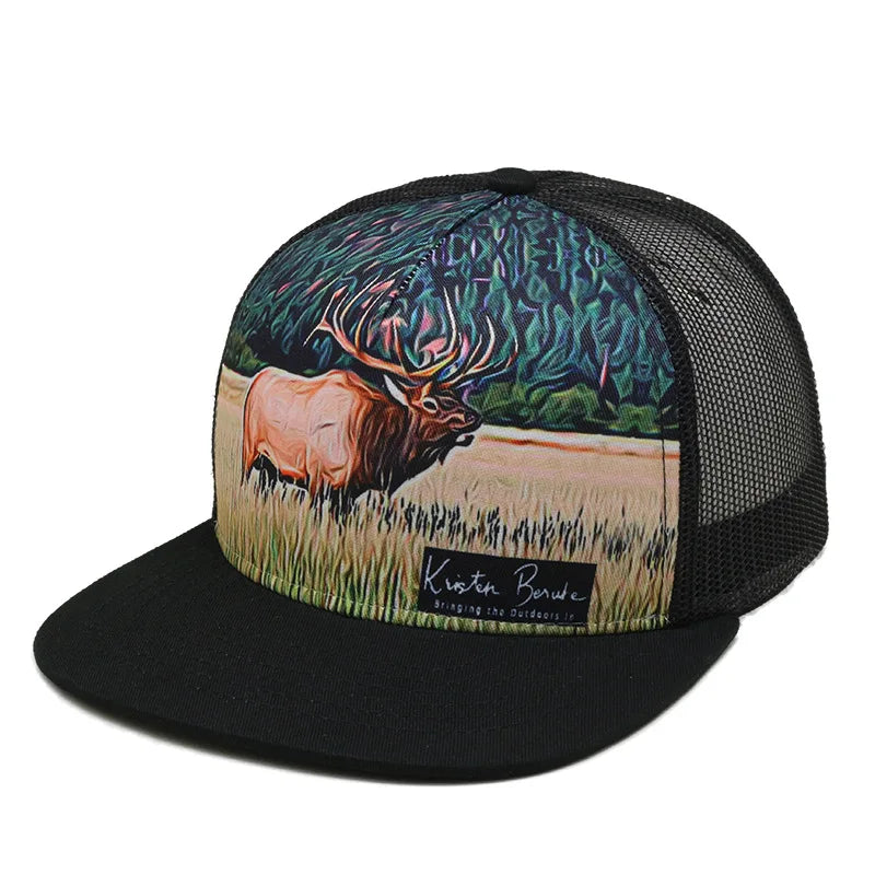Factory Wholesale Yupooneg Trucker Hat Cap 100% Cotton Custom Sublimation Printed Hip Hop Sport Snapback Mesh Cap Casual Beach