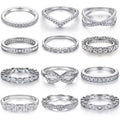 Elegant 14K Gold & 925 Sterling Silver Fine Jewelry Ring Adjustable Opening Zircon Stylish Design for Wedding Gift Idea