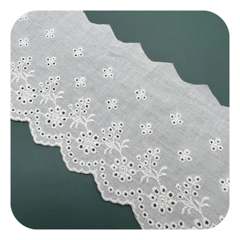 Affinity China Wholesale French Lace White Cotton Embroidered Lace Trim