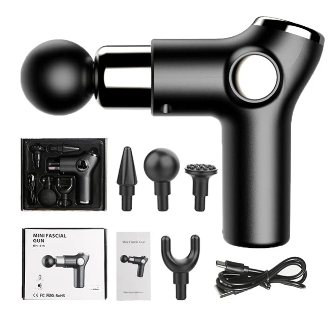Portable Mini Electric Muscle Massage Gun Handheld Deep Tissue Percussion Fascia Booster for Body