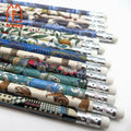 Student Customised Design Printed Paper Wrapper Cute Pencil Kit HB Writing Standard Wood Pencil for School Children with Logo