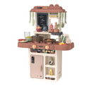 63CM Modern Kitchen Play Set Kitchen Toy With WITH LIGHT and Water Function Play Sink and Oven With Running Water