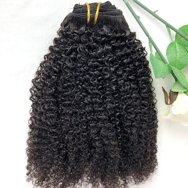 Wholesale Natura Brazil Hm Hair Me Virgin Clip in Hair Extension Afro Kinky Curly 4C Clip Ins for Black Women