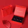 A1 Spot Red Perfume Package Flip Magnetic Lipstick Gift Box Custom Logo High-End Cosmetics Flip Box Flower Jewelry Gift Box