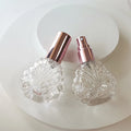 Special Design 15ml Shell-shape clear Glass Water Perfume Refill Bottle with Rose Top