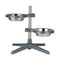 ZMaker New Stainless Steel Pet Feeder with Detachable Stand Feeding Bowl Adjustable Raised Dog Bowls Elevated Dog Food Bowl