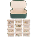 12 Pcs Set Jewelry Box Organizer for Travel Faux Leather Jewelry Case for Valentine's Day Birthday Wedding Christmas Gift