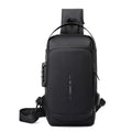 New Fashion Custom Logo Waterproof Chest Bag for Men Good Quality Small Chest Bag Lightweight Sling Cross Chest Bag With Usb