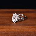 Wholesale Natural Raw Herkimer Diamond Crystal Ring Handmade Jewelry for Spiritual Healing Gift