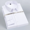 New Solid Color Elastic Non-ironing Professional Wear Anti-wrinkle Men's Workwear Bamboo Fiber Shirt Men's Long-sleeved Shirt