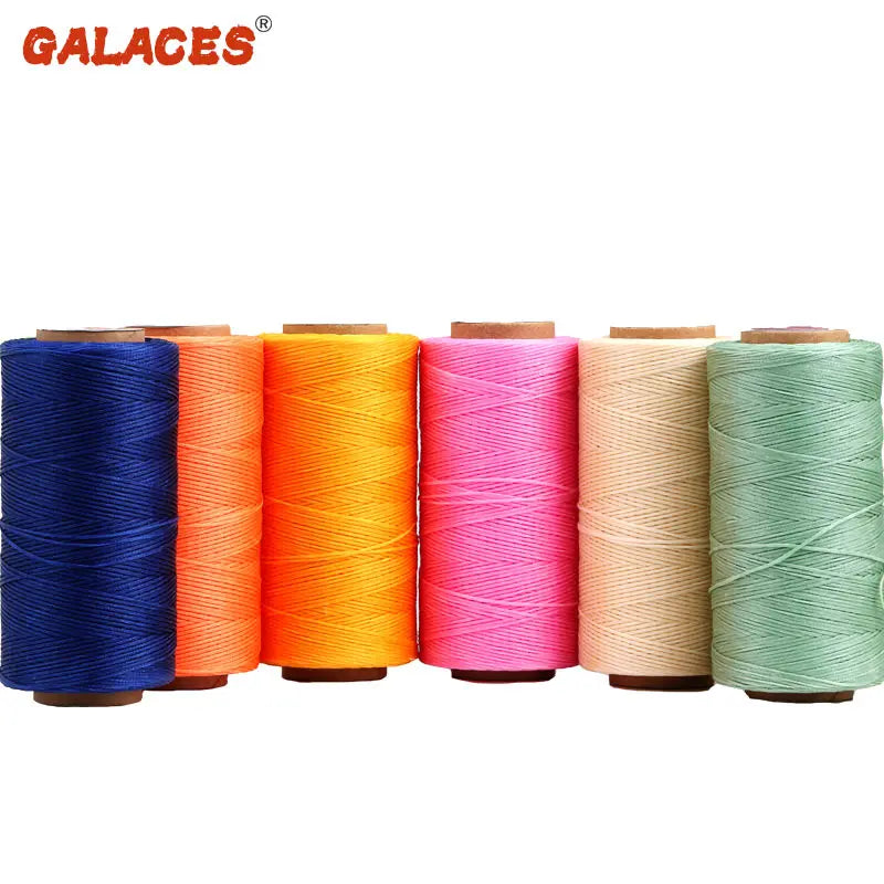 210D/16 Flat Wax Jewelry Thread Premium Braided Waxed Flat String for DIY Handmade Bracelet Craft Supplies