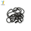 Stainless Steel Material Black Ball Chain for Dog Tag Plate With Customized Length