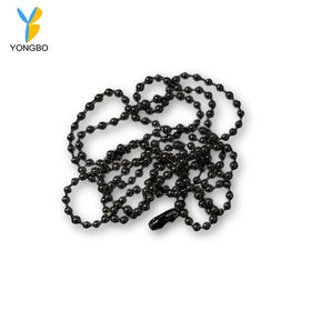 Stainless Steel Material Black Ball Chain for Dog Tag Plate With Customized Length
