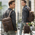 Hot Sale Customize Logo Durable Male Genuine Leather Backpack Daily Real Leather Laptop Bag Backpack for Man