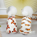 Winter Full Body Printed Teddy Bitter Bear Bome Cute Four-Legged Dog Clothes Cartoon Style for New Year's Home Decor
