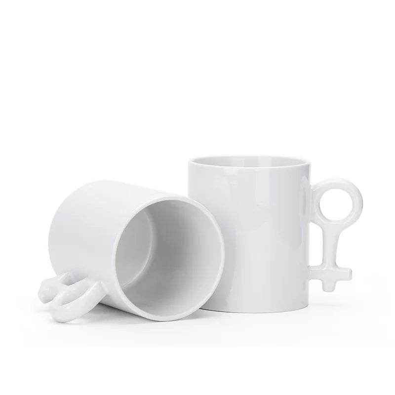 Diy Photo Print Creative Ceramic Mug Couples Gift for Valentine's Day Sublimation Blank Lovers Coffee Mug Pair Set Cup