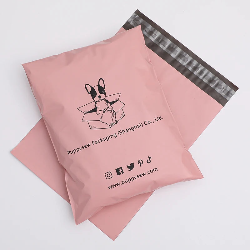 8x12inch Pink Poly Mailer Ready to Ship or Custom Logo Self Seal Plastic Shipping Bag Postage Bag