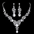 Bridal Wedding Party Costume Jewelry Sets Elegant Crystal Necklace Earrings Sets for Brides Women