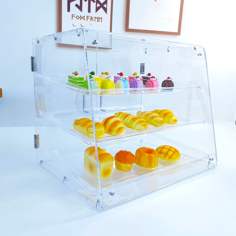 1-Shelf High Transparent Eco-Friendly Modern Acrylic Corner Retail Display Subrack Kit 42cm Height Easy Assembly for Displays