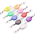 2023Wholesale Hot Sales Retractable Badge Reel With Carabiner Belt Clip and Key Ring for Id Card Key Keychain Badge Holder Black